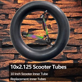 2 Pack 10x2.125 Scooter Tubes, 10 Inch Scooter Inner Tube Replacement Inner Tubes Compatible with Ninebot D40X F25 F30 Gotrax G4 Turboant X7 Hiboy S2 Pro Max for 10'' Electric Scooter Tire Tubes