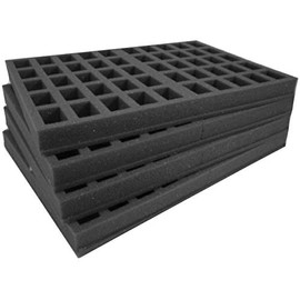 Navara Figure Case Tray Set to carry 200 troops on 25mm bases. 200 compartments 25mm deep, each 40mm x 25mm