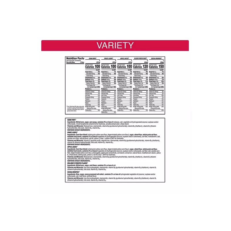 Kellogg's (2 Pack) Kellogg's Assorted Cereal (26.97 oz., 25 pk.)