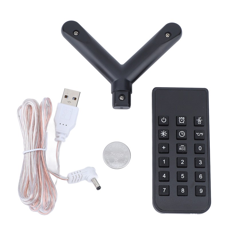 Round Digital Wall Clock 12 24Hr USB Powered Silent Modern