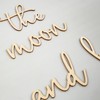Wooden 3D Wall Quote Decor - 'to The Moon and