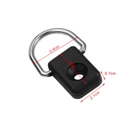 Ejoyous Kayak D Ring, 10pcs Black Canoe Kayak Fishing Rigging D Ring with M6 Screws for Bungee Kit Accessory