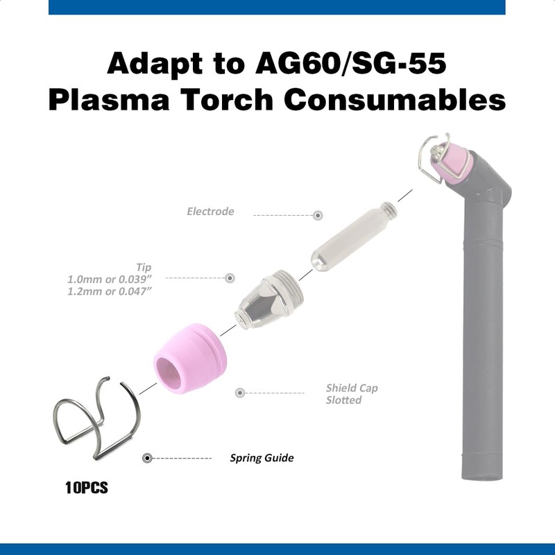 10pcs AG-60 Spring Guide SG-55 Spacer Guide Fit CUT50 CUT50D