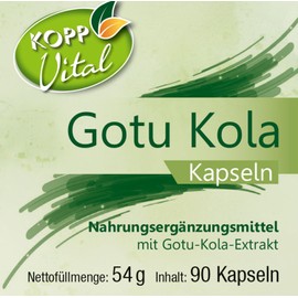 KOPP Vital® Gotu Kola | 90 Capsules | 54g | Triterpenoids | Flavonoids | High Quality Extract