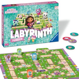 Ravensburger 22648 Gabby's Dollhouse Junior Labyrinth – The Well-known Classic Board Game as Junior Version, Board Game for 2 to 4 Children from 4 Years
