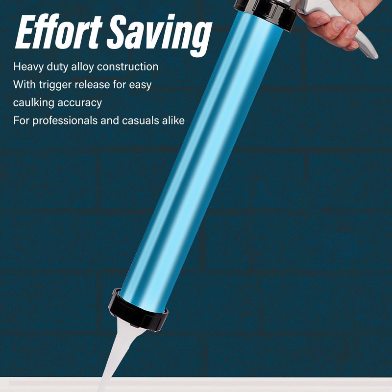 Professional Hand Caulking Gun Drip Free Aluminum Effort Saving Rotatable