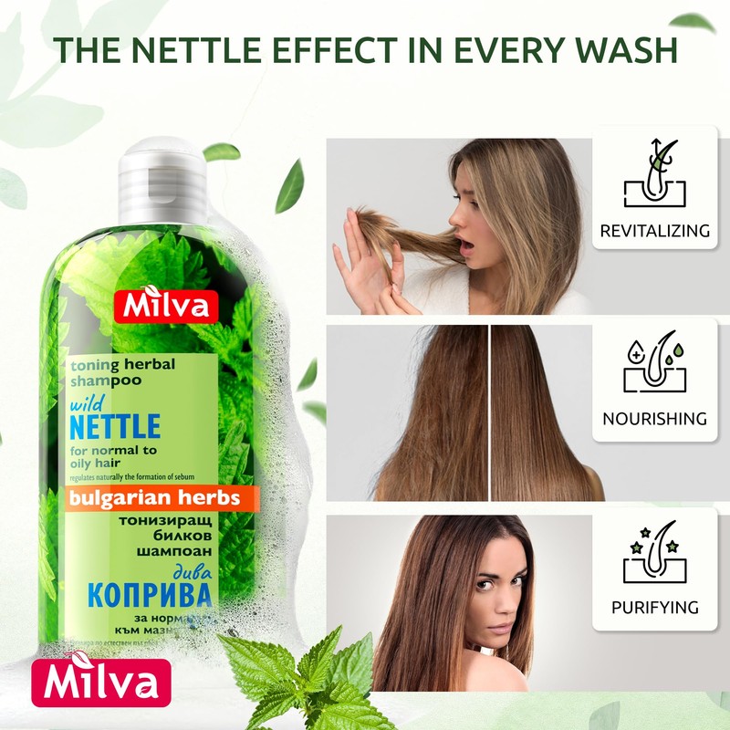 Nettle Shampoo – Helps Regulate Sebum Production, Reduce Dandruff &