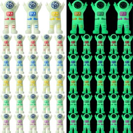 Sonwyoung 50 Pcs Mini Astronaut Figurines, Miniature Astronaut Toys for Kids Rubber Tiny Spaceman for End of School Year Gifts Kids Birthday Space Party Favors Piñata Goodie Bag Stuffers