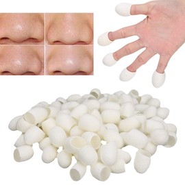 100 Pieces Silkworm Cocoons, Natural Silk Cocoons, Peeling Silkworm Balls for Facial Care Removing Blackheads