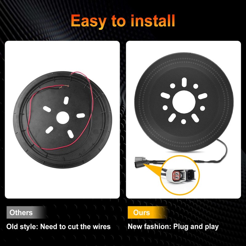 BORDAN Spare Tire Brake Light for Wrangler JL JLU Plug