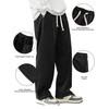 Hidkat Mens Corduroy Casual Pants Fashion Loose Fit Wide Leg