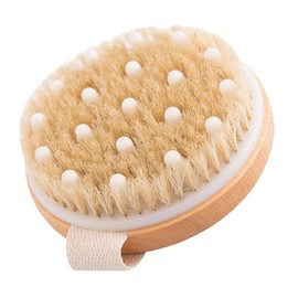 FOMIYES 1pc Wooden Bath Brush Scrubber Wet and Dry Bath Brush Body Brush Exfoliator Wood Bath Brush Shower Back Exfoliator Bath Loofah Shower Brush for Body Clean Bristles
