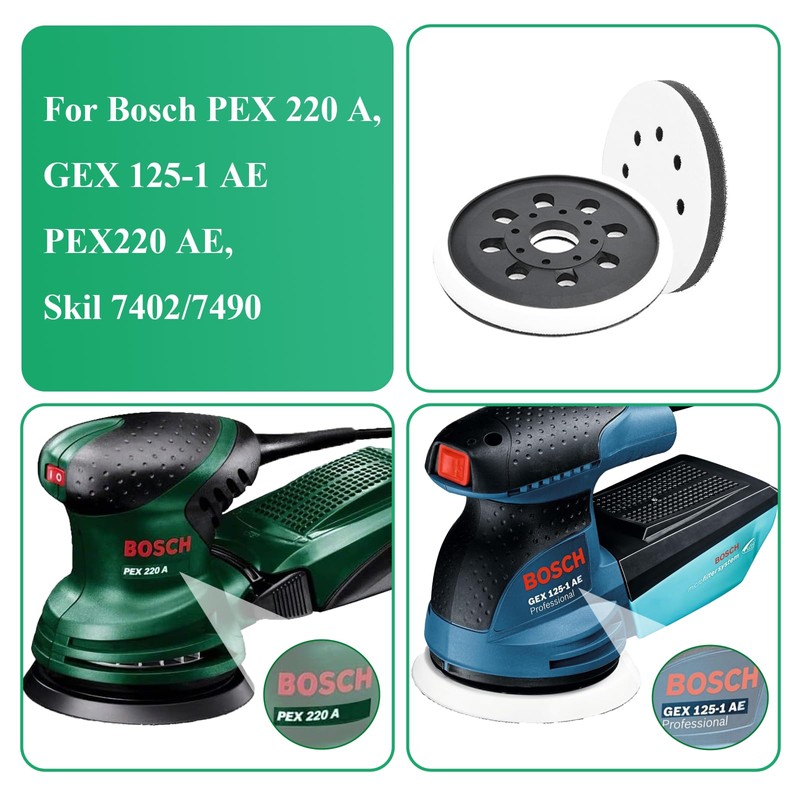HTTYHT 125mm Sander Backing Pad for Bosch PEX 220 A