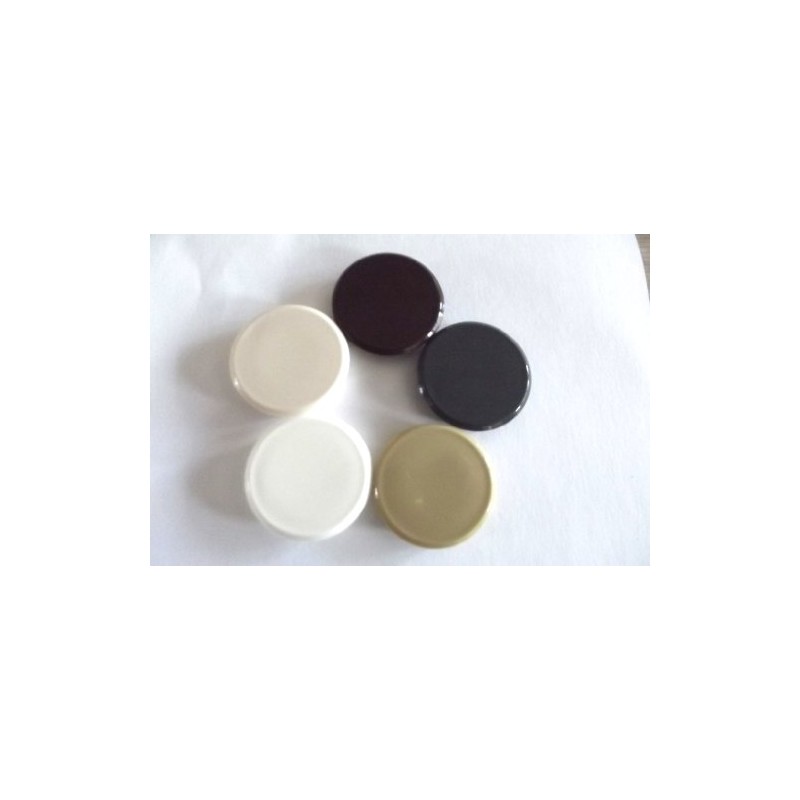 12 Dark Grey 35MM Blind Hinge Hole Blank Screw Covers