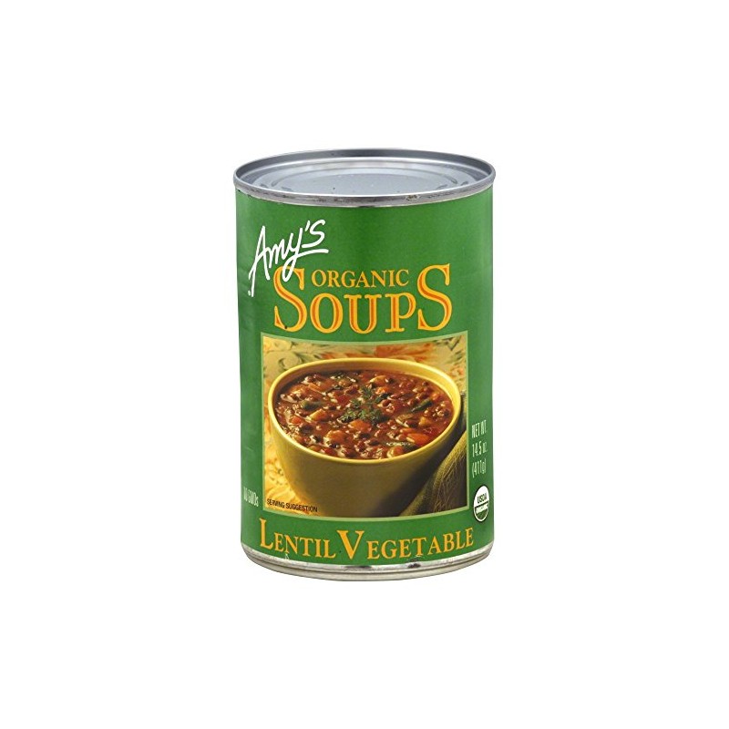Amy's Organic Lentil Vegetable Soup, 14.5-ounce Cans [Pack of 6]6