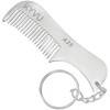 KYVU A25 Metal Moustache & Beard Comb with Keyring for