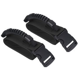 PATIKIL Carrying Strap with Handle, 2 Pack Adjustable Nylon Belt for Moving Lifting Boxes Grocery Luggage, Black