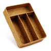 DECRAFTS Seagrass Storage Basket with Compartments Utensil Tray for Organization