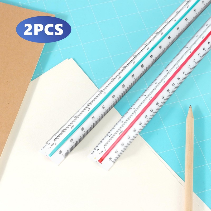 Architectural Ruler, Plastic Ruler, Triangular Scale Ruler for Architects and
