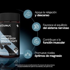 VITANNA® Bisglicinato de Magnesio Liposomal 500 mg | 3 meses