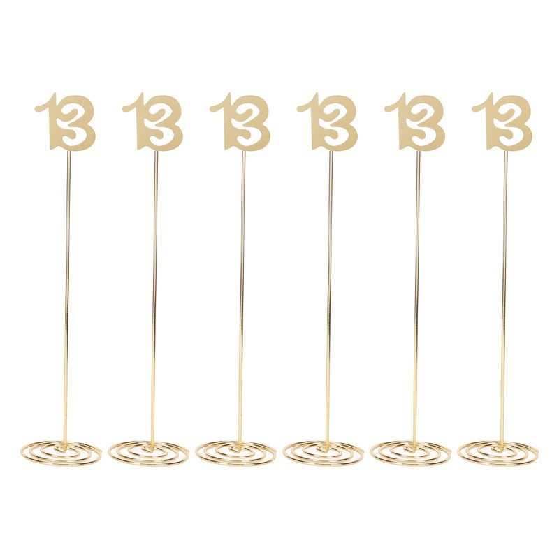 6pcs Metal Wedding Table Numbers Rust Prevention Thickened Tall Table