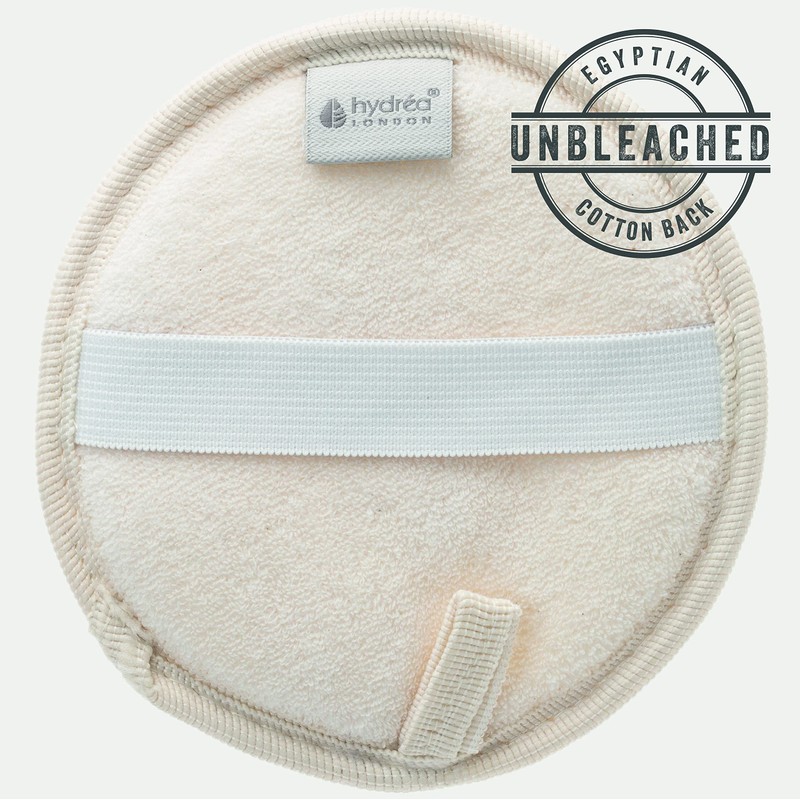 Hydréa London Organic Egyptian Loofah Luxury Exfoliating Body Pad Natural