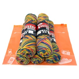 Farbverlaufsgarn Haekelgarn Baumwollgarn Stricken Haekeln Basteln 5x50g Fb.100 multicolor inkl.Zippbeutel