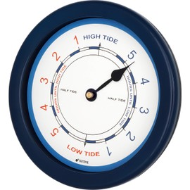 JUSTIME 8.5 Inch Atlantic Tide Clock Colorful Digital Graphics Designed, Quality Plastic Water Resistant Case, Home Wall Décor (TT019-Standard Blue)