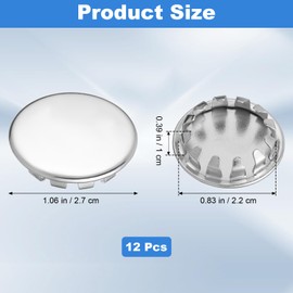 12 PCS Electrical Box Knockout Plugs, 1/2 Inch Round Stainless Steel Electrical Panel Knockout Plugs for Closure Unused Box Outlets, Compatible with Size of the Conduit Pipe