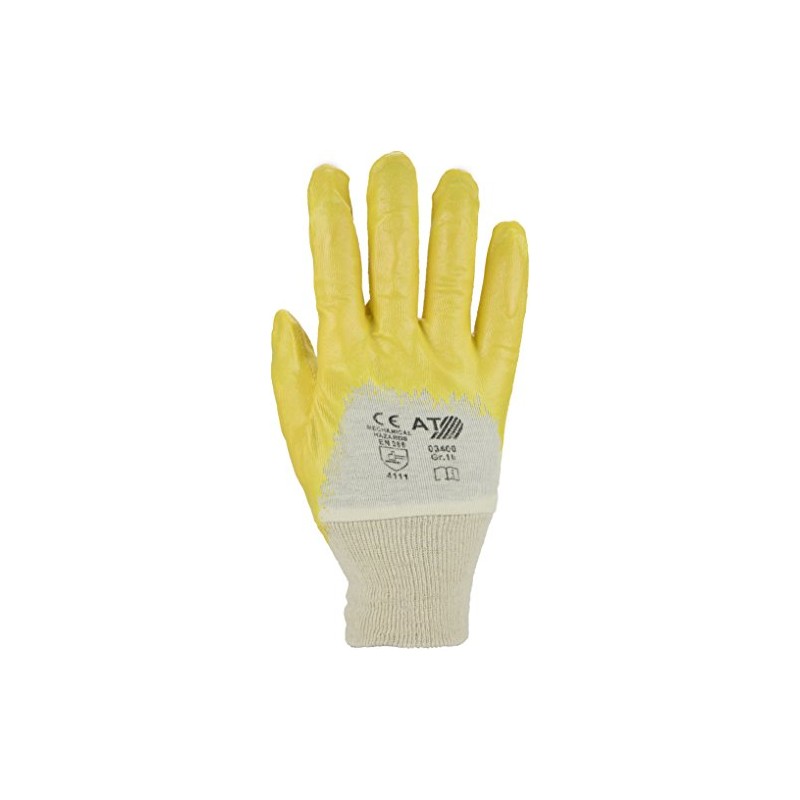 Asatex 03400 8 Yellow Nitrile Gloves Size 8