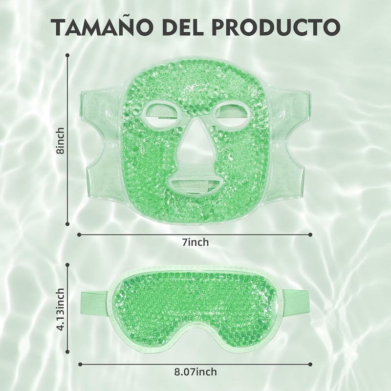 2PCS Máscaras de Hielo para Ojos y Cara, Mascarilla de