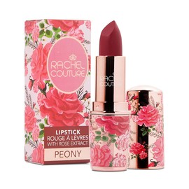 Rachel Couture Matte Lipstick with High Impact Color | Vegan & Cruelty Free | Infused with Rose Extract - 0.12 Oz - Peony