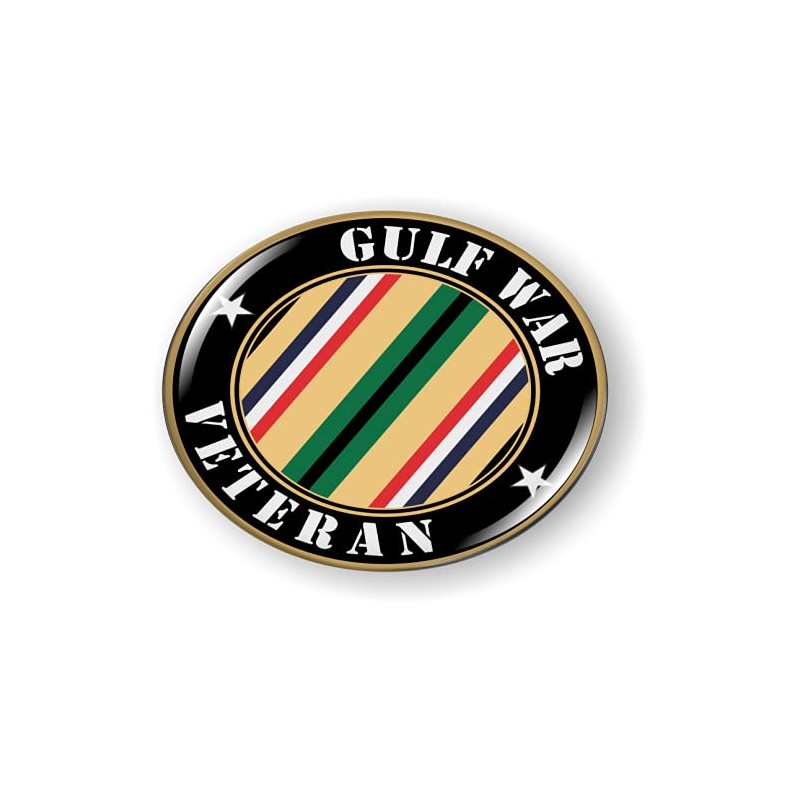 Gulf War Veteran 3D Domed CAR Emblem Badge Sticker Flexible