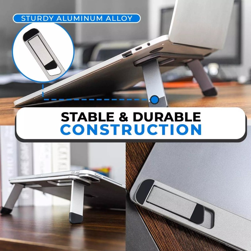 Triyards Laptop Riser for Desk – Aluminum Foldable Laptop Stand