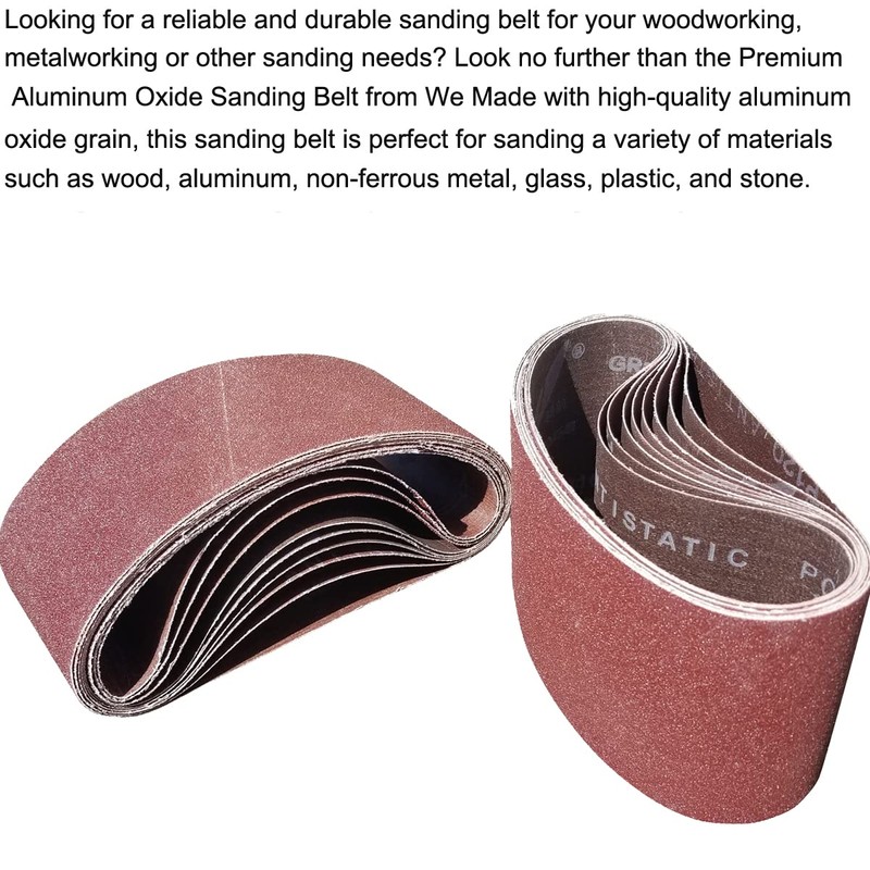 Tonmp 15 PCS 4" x 21" Premium Sanding Belts -