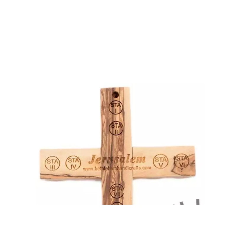 Wall Cross 7.9" , Olive Wood
