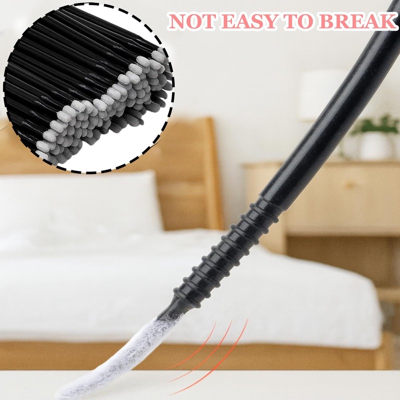 400 pieces Mascara Wands and Lip Wands, Black Micro Brushes