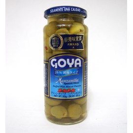 GOYA Green Olive with Paprika, Reduced Salt Solids, 6.7 oz (191 g)