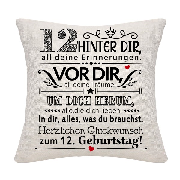 12 Jahre alt Mädchen Jungen Geburtstag Geschenk Hinter dir all