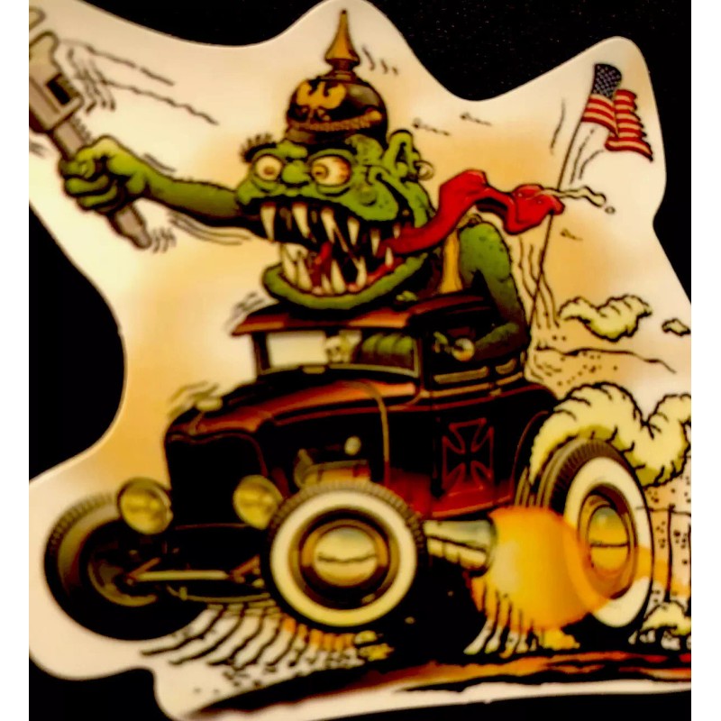 HOT ROD STICKER “IRON CROSS ROD” 3“ X 2 1/4“GLOSSY!!!