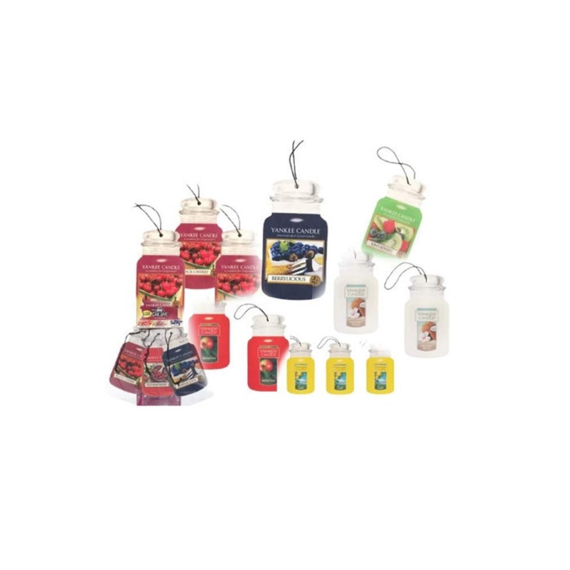 YANKEE CANDLE Car Jars 5 Assorted Fruit Variety Scents Paperboard