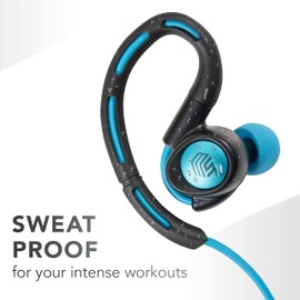 Music Sound ATHLETY Bluetooth Headset for Sports with IPX4 Certification and Flexible Headband - Blue