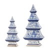 12.5" Blue Chinoiserie Trees