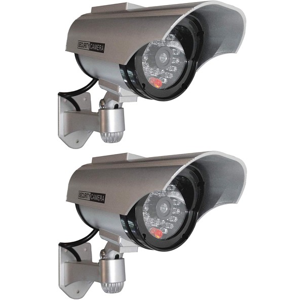 O&W Security 2 x Solar Dummy Outdoor Surveillance Camera Dummy