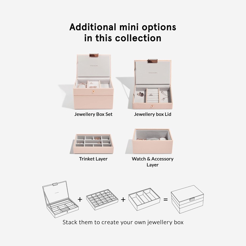 Stackers Blush Pink Mini Jewellery Box Lid