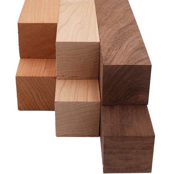 Barrington Hardwoods Maple, Walnut, and Cherry Turning Blank Variety Pack