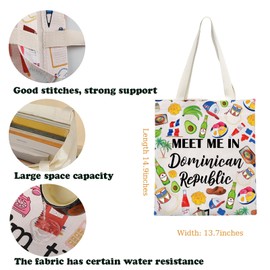Dominican Republic Vacation Tote Bag Dominican Republic Trip Gift Getaway Gift Souvenir Gift Dominican Republic Lovers Bag (CA-MeetDominicanReTote)