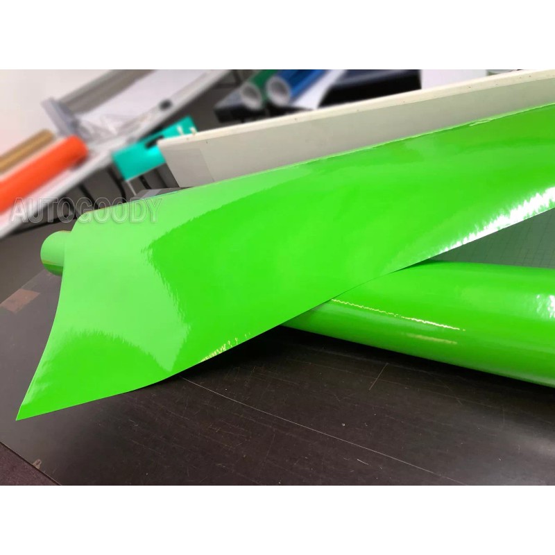 AUTOGOODY 108" x 60" Super Gloss Green Vinyl Film Wrap