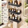 Aluminum Shower Caddy for Bathroom Storage – No-Drill Wall-Mounted Organizer