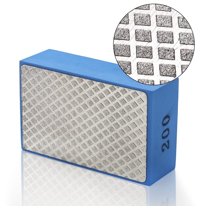 TOPZEA 4 Pack Diamond Hand Polishing Pads, 60/100/200/400 Grit Wet